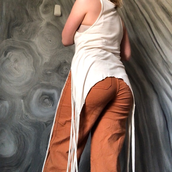 RAQUEL ALLEGRA **sold** fringe tank top - Picture 3 of 8